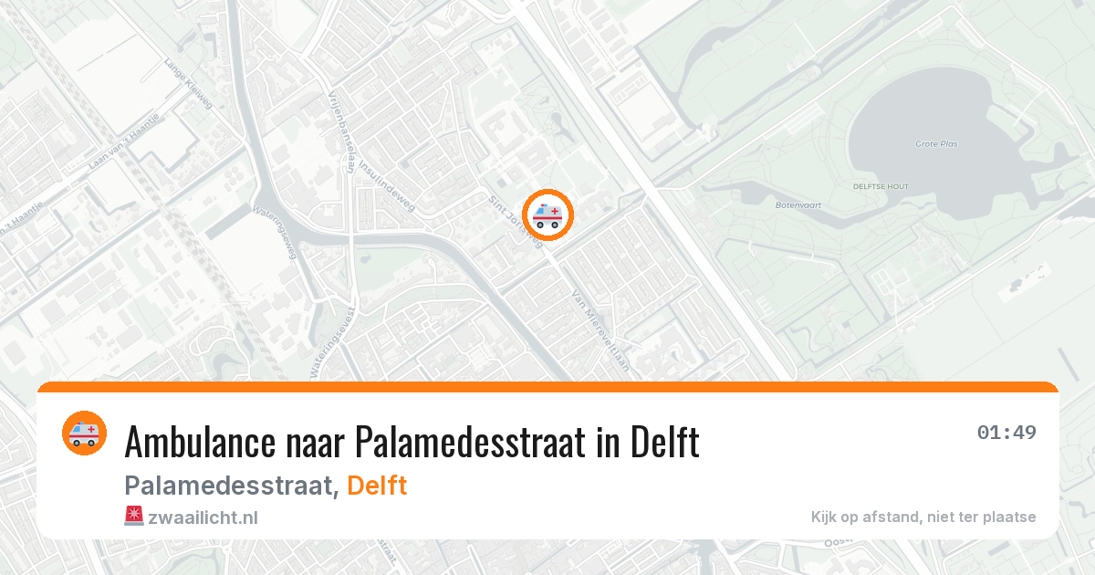 Ambulance naar Palamedesstraat in Delft — 26 jun 2026