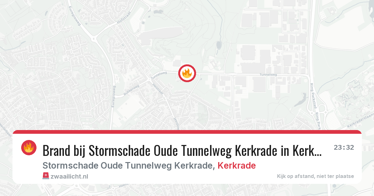 Brand bij Stormschade Oude Tunnelweg Kerkrade in Kerkrade — 20 jun 2026