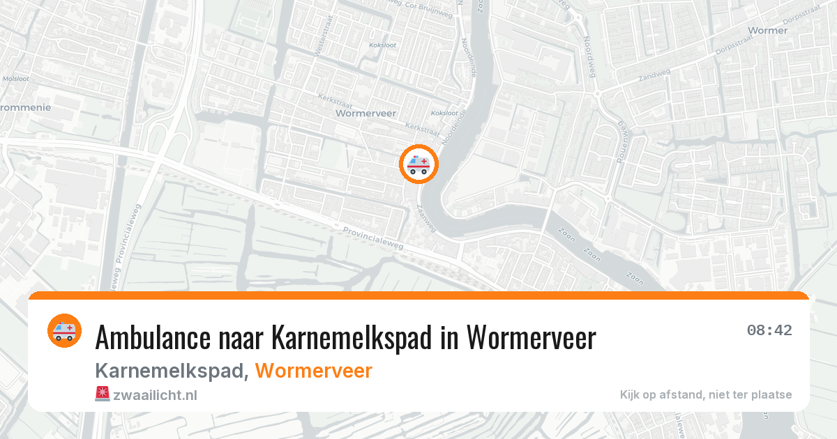 Ambulance naar Karnemelkspad in Wormerveer — 10 aug 2026