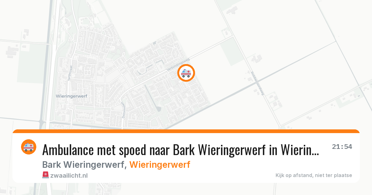 Ambulance met spoed naar Bark Wieringerwerf in Wieringerwerf — 15 apr 2026