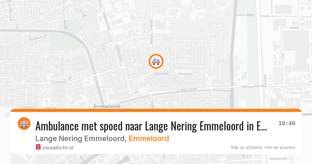 Ambulance met spoed naar Lange Nering Emmeloord in Emmeloord — 20 mrt 2026