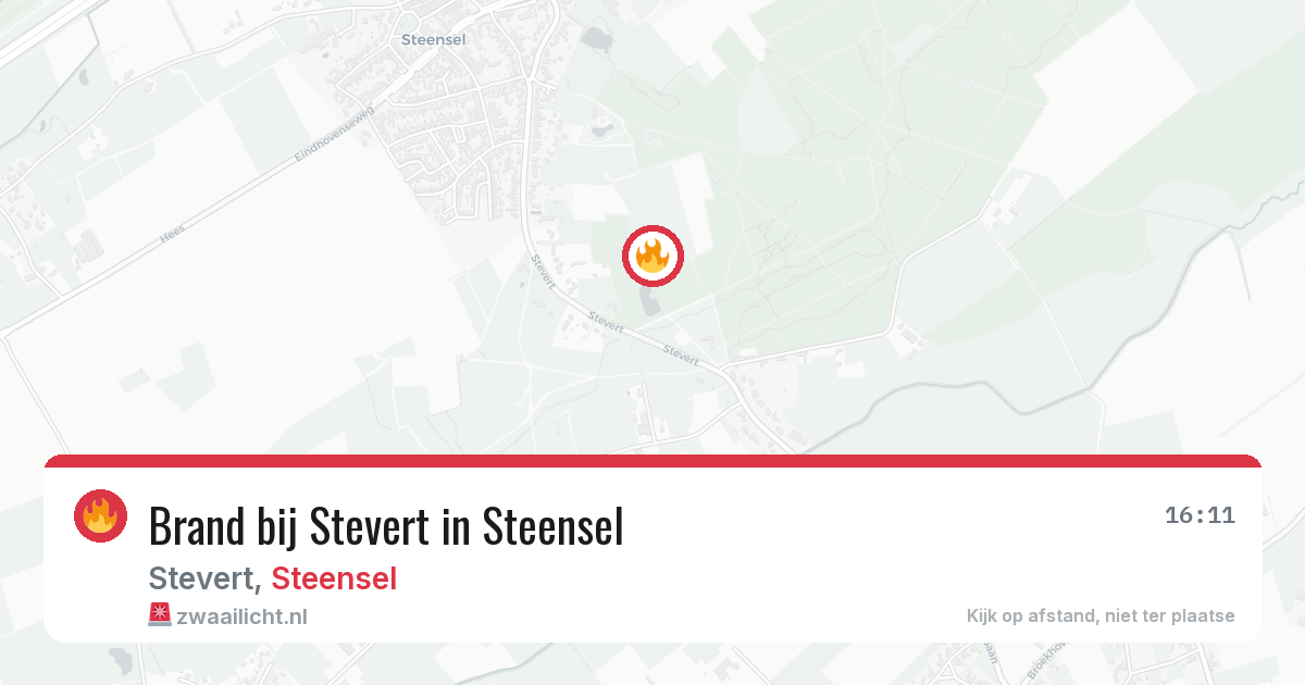 Brand bij Stevert in Steensel — 11 aug 2026