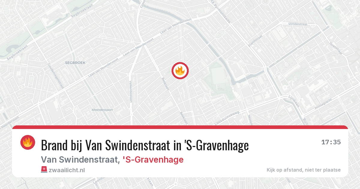 Brand bij Van Swindenstraat in 'S-Gravenhage — 23 jun 2026