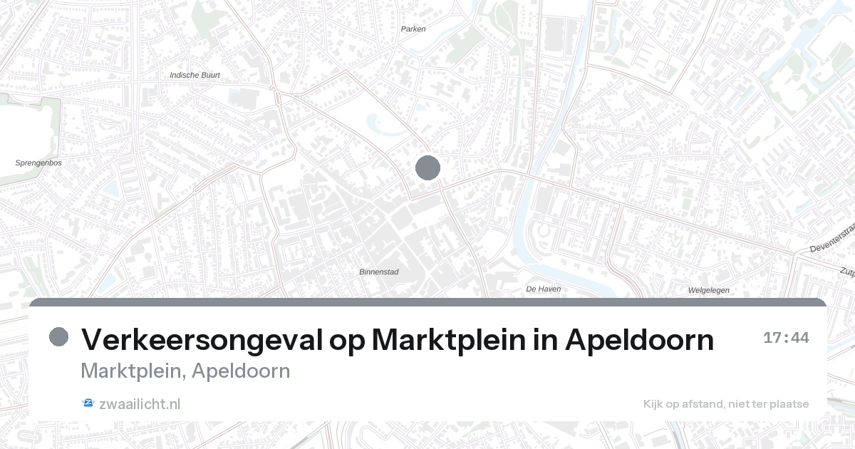 Verkeersongeval op Marktplein in Apeldoorn — 28 aug 2026