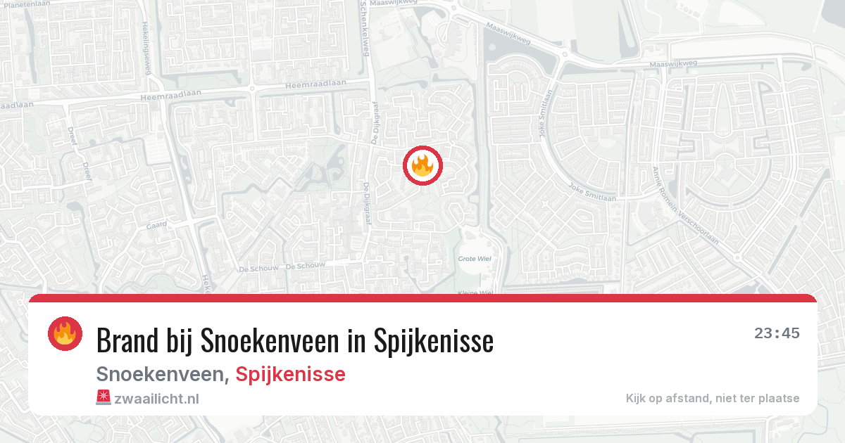 Brand bij Snoekenveen in Spijkenisse — 19 mrt 2026