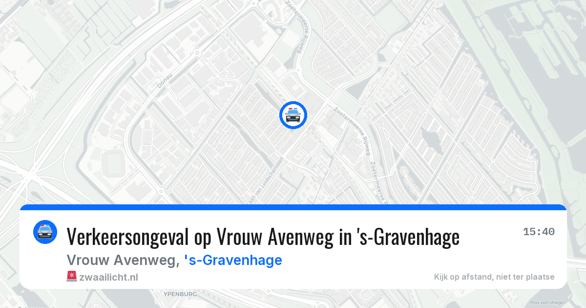 Verkeersongeval op Vrouw Avenweg in 's-Gravenhage — 15 mrt 2026