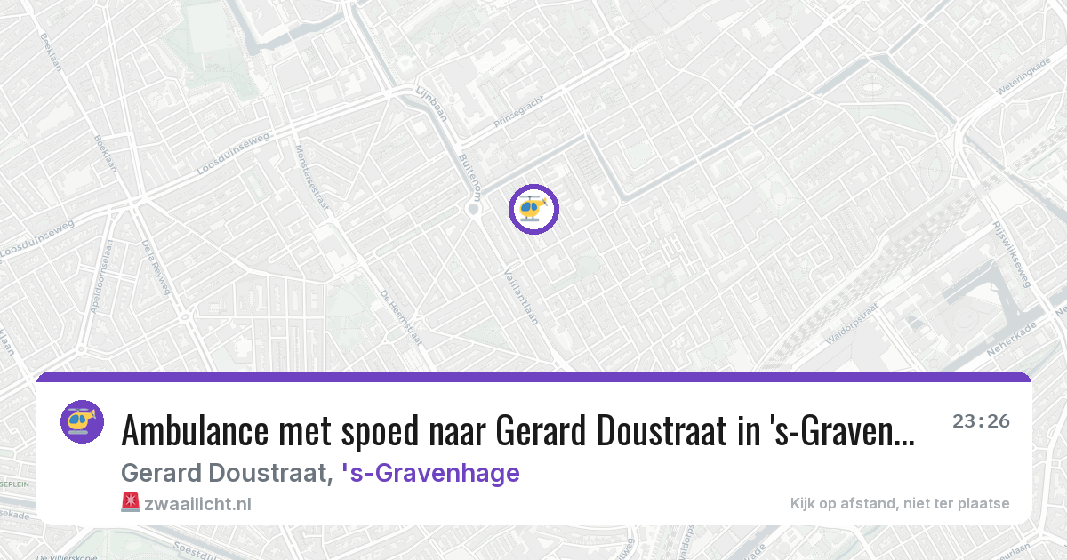 Ambulance met spoed naar Gerard Doustraat in 's-Gravenhage — 30 mei 2026