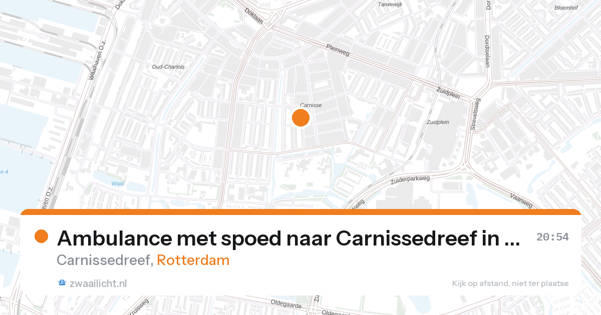 Ambulance met spoed naar Carnissedreef in Rotterdam — 26 aug 2026