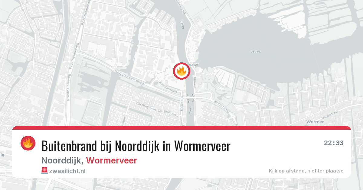 Buitenbrand bij Noorddijk in Wormerveer — 14 apr 2026