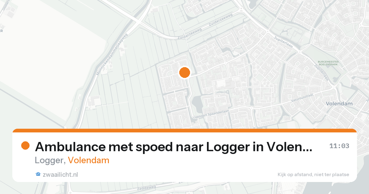 Ambulance met spoed naar Logger in Volendam — 16 aug 2026