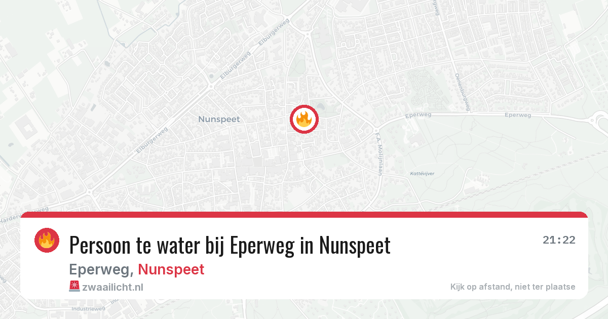 Persoon te water bij Eperweg in Nunspeet — 27 jun 2026