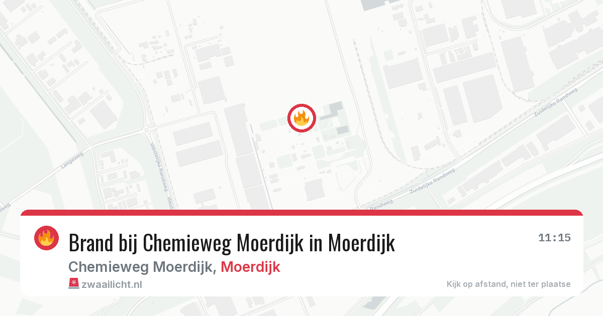 Brand bij Chemieweg Moerdijk in Moerdijk — 17 jun 2026