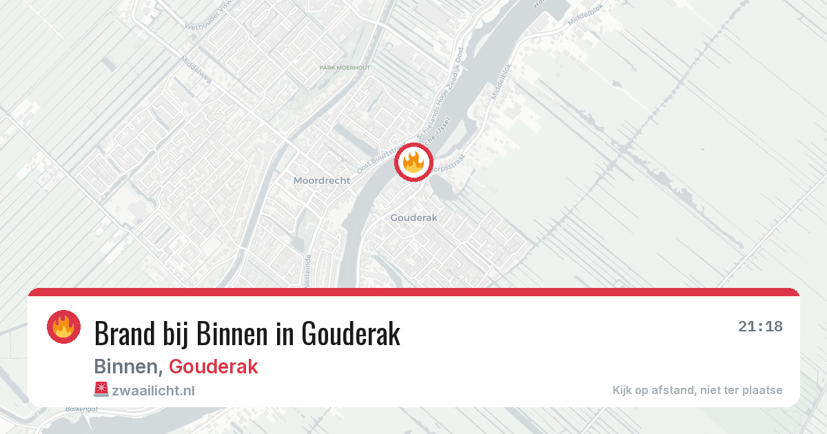 Brand bij Binnen in Gouderak — 30 jul 2026