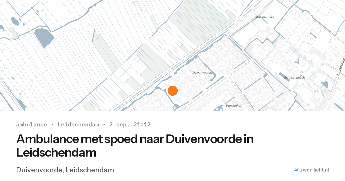 Ambulance met spoed naar Duivenvoorde in Leidschendam — 2 sep 2026
