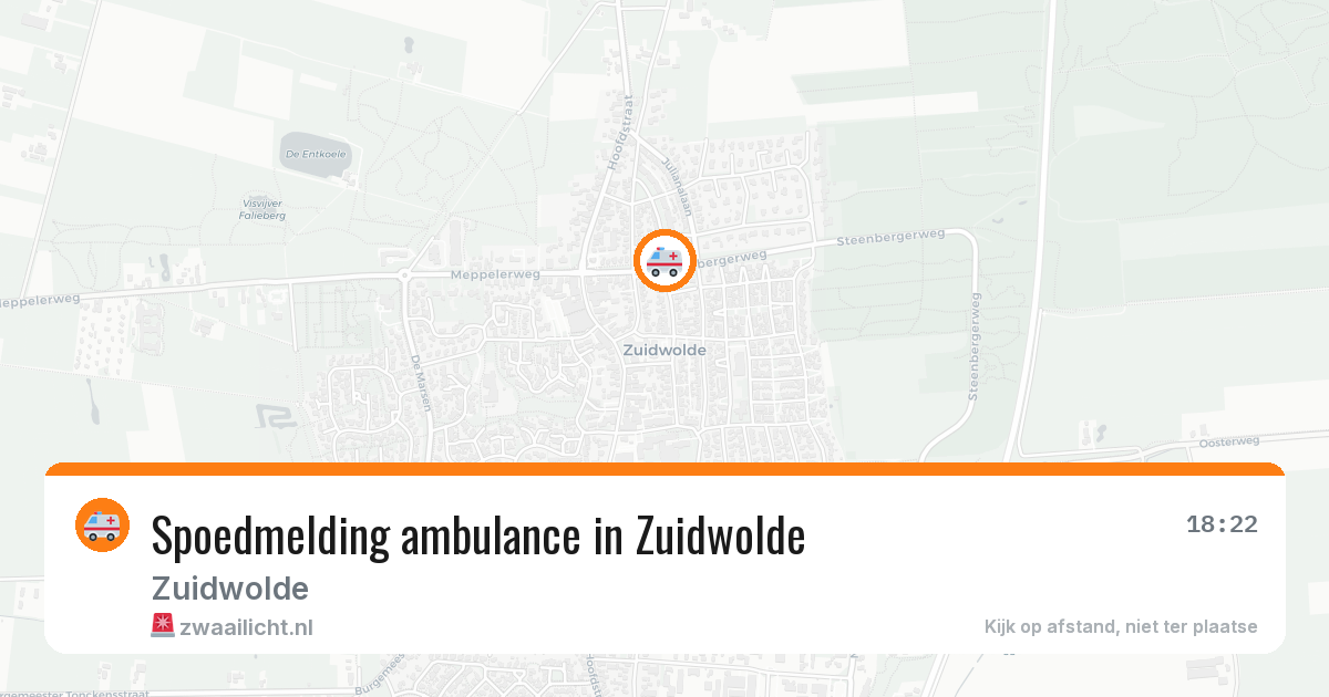 Spoedmelding ambulance in Zuidwolde — 31 mrt 2026