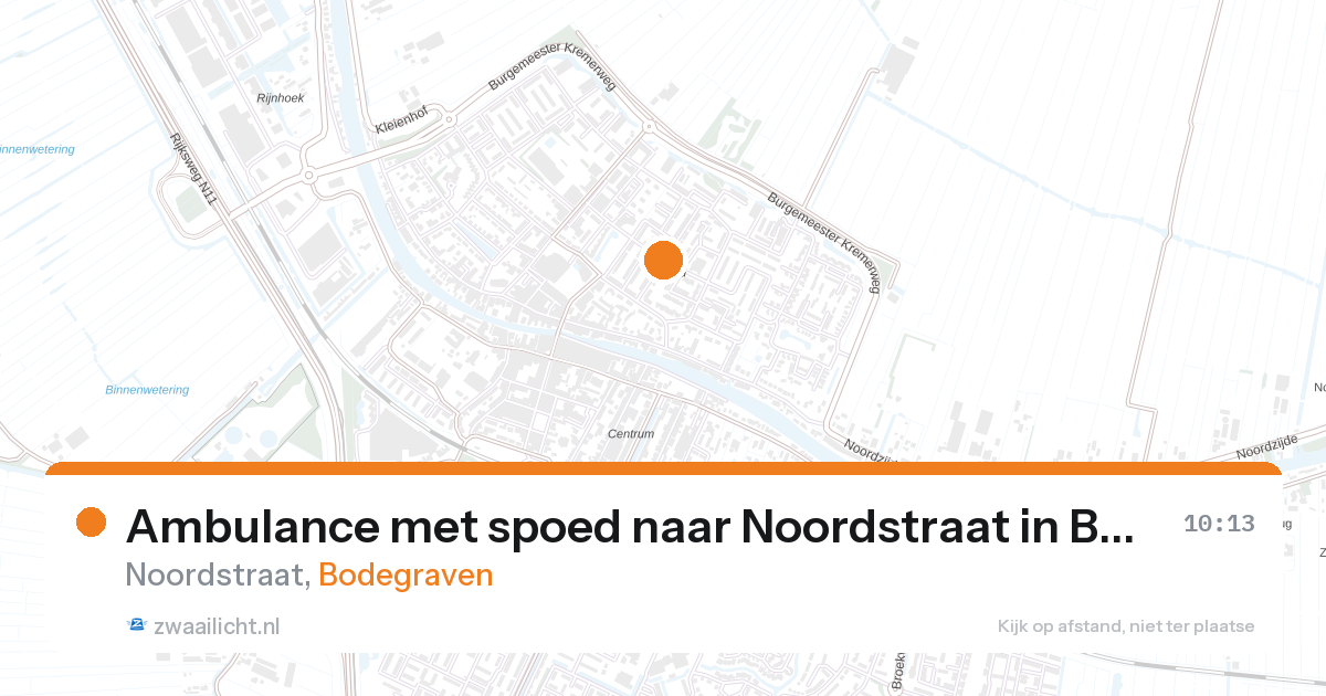 Ambulance met spoed naar Noordstraat in Bodegraven — 1 mei 2026