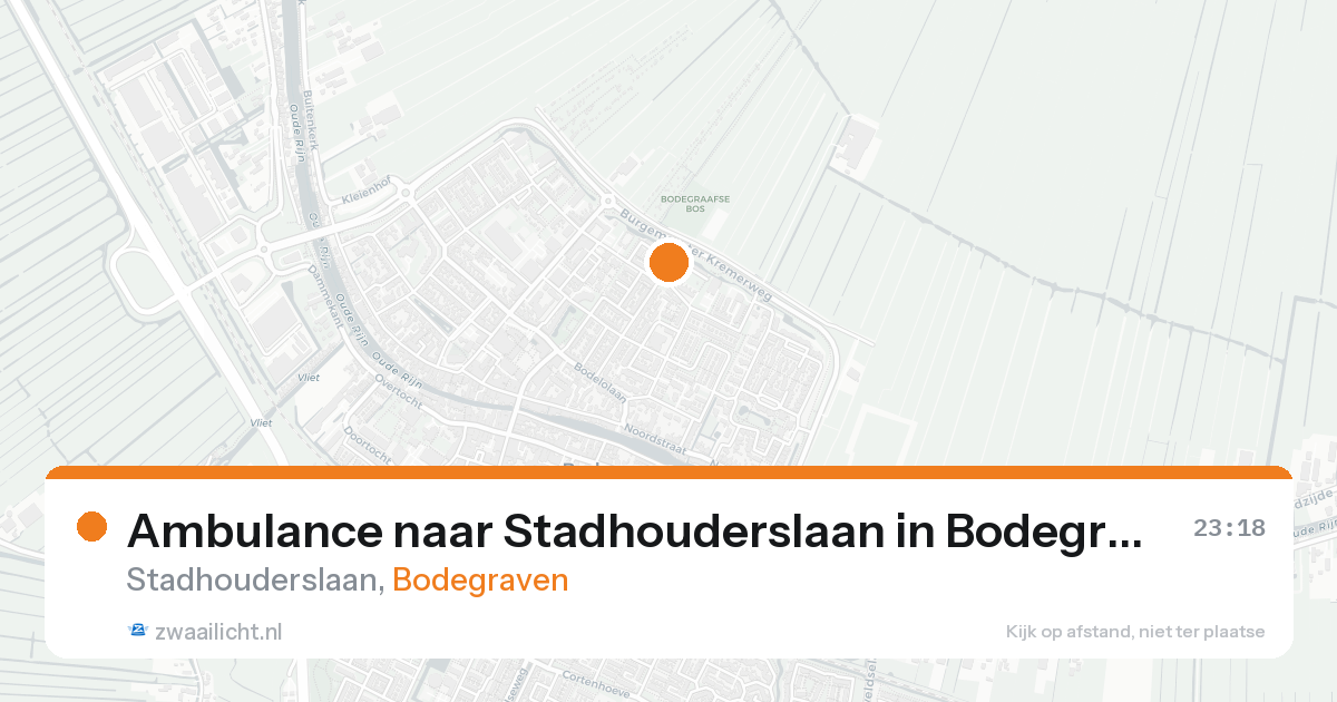 Ambulance naar Stadhouderslaan in Bodegraven — 19 jul 2026