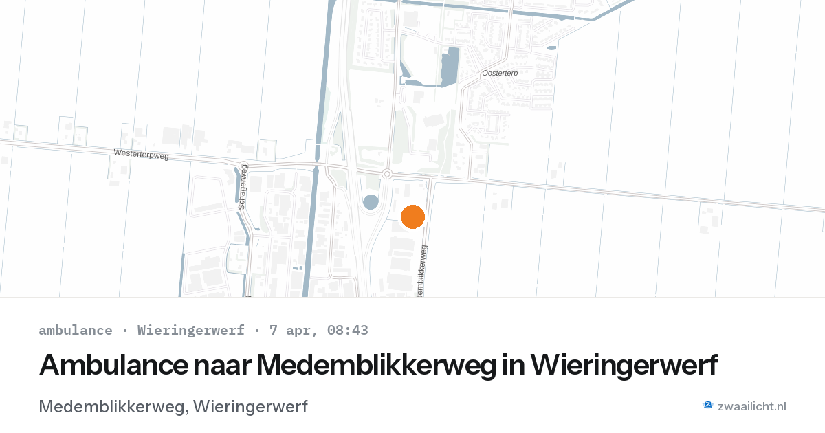 Ambulance naar Medemblikkerweg in Wieringerwerf — 1 feb 2026