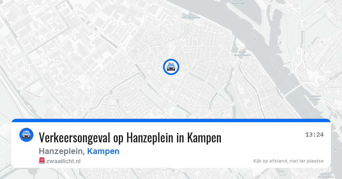Verkeersongeval op Hanzeplein in Kampen — 26 jun 2026