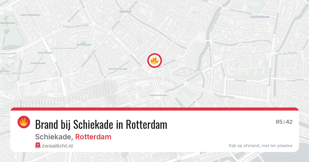 Brand bij Schiekade in Rotterdam — 24 jul 2026