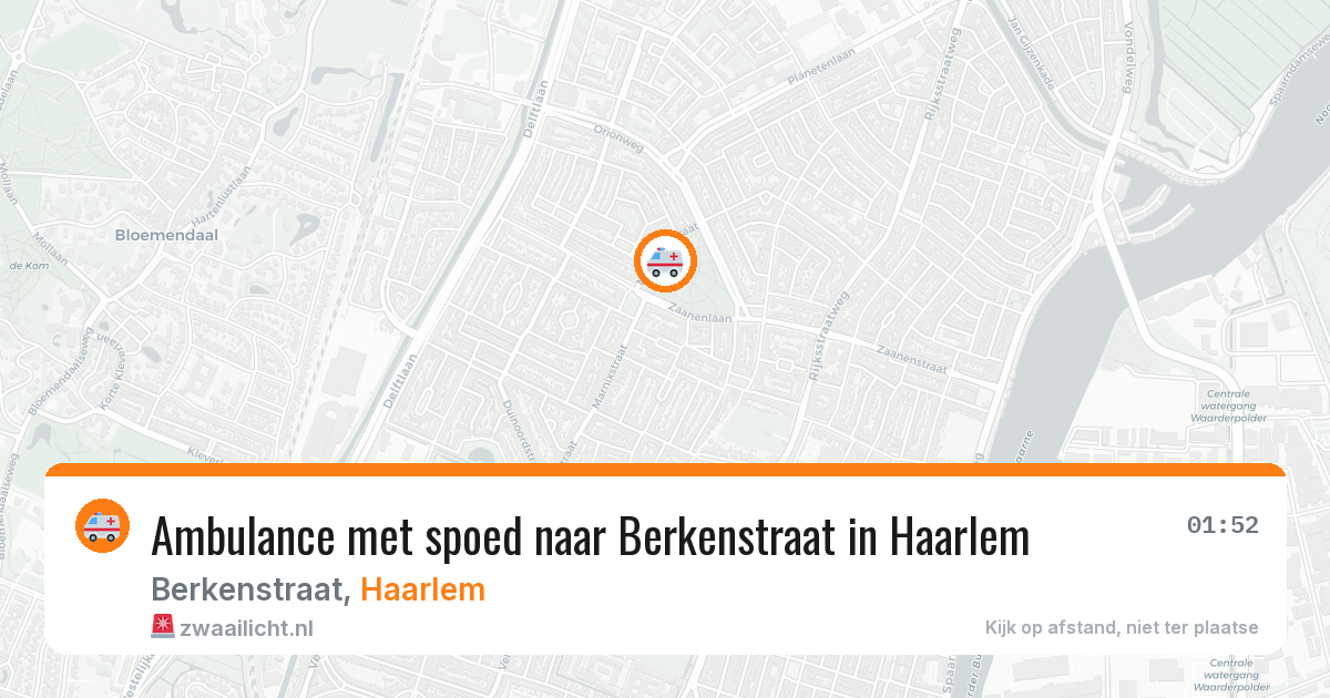 Ambulance met spoed naar Berkenstraat in Haarlem — 28 mrt 2026