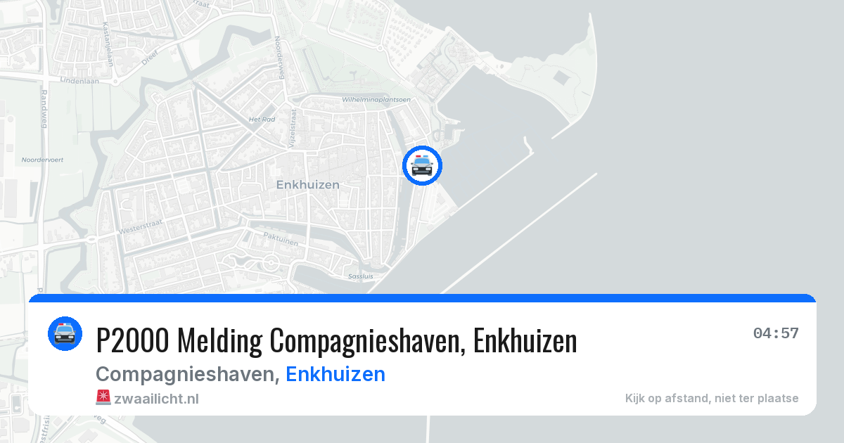 P2000 Melding Compagnieshaven, Enkhuizen — 24 mrt 2026