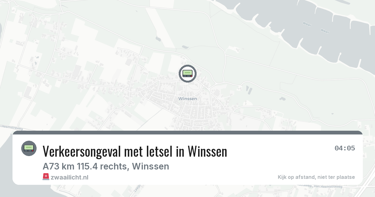 Verkeersongeval met letsel in Winssen — 4 mei 2026