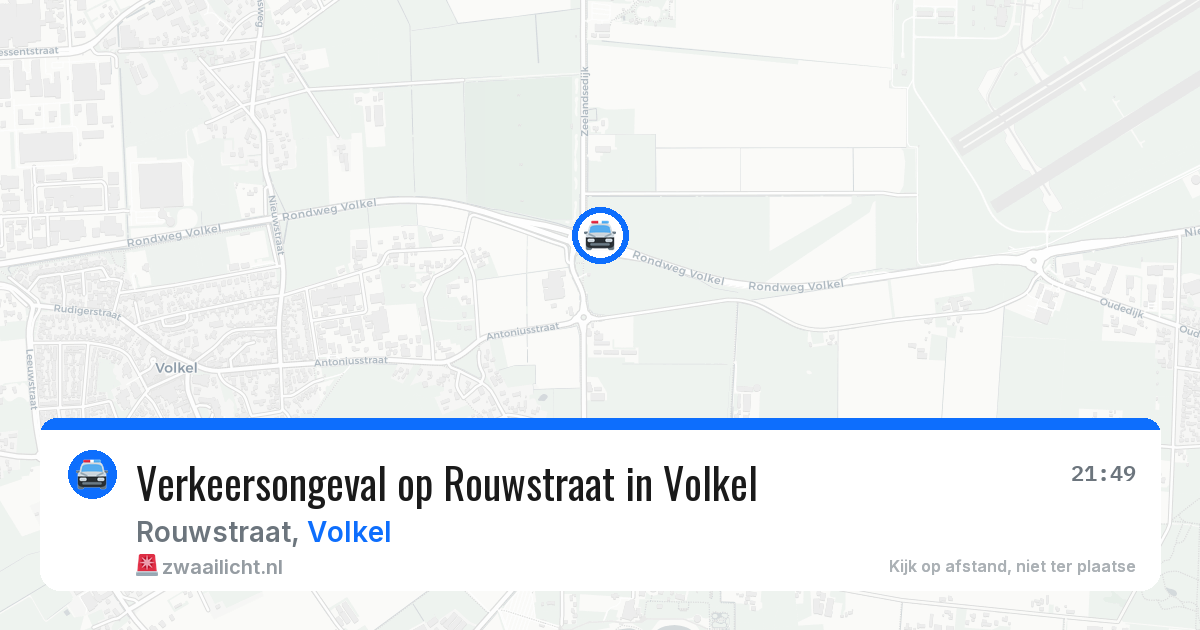 Verkeersongeval op Rouwstraat in Volkel — 17 jul 2026