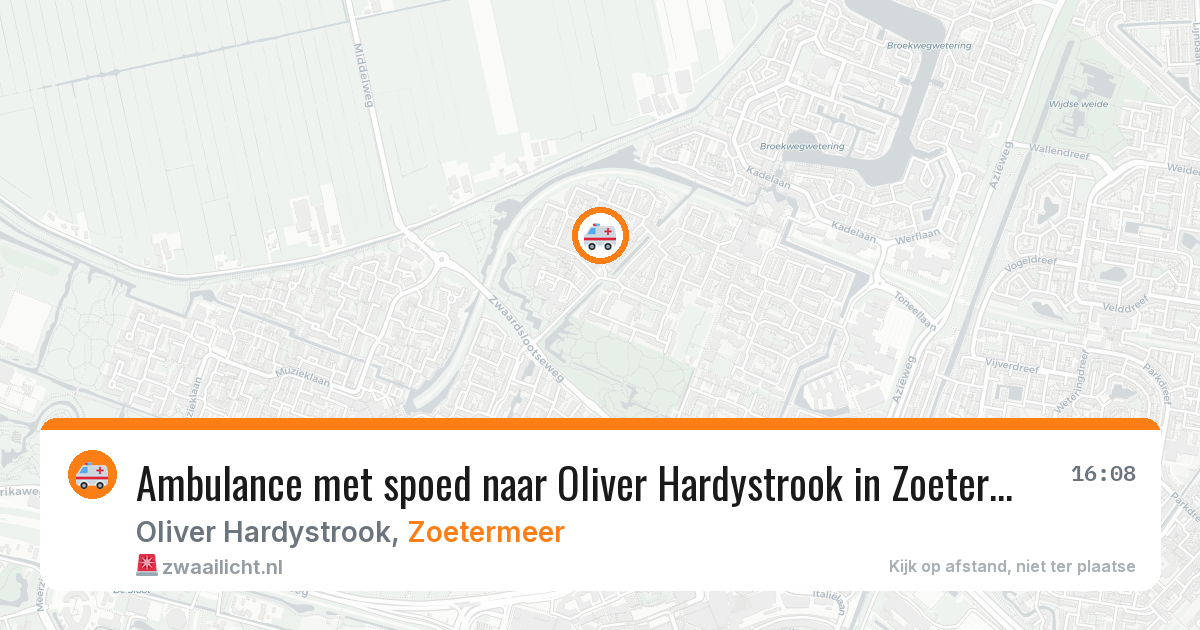 Ambulance met spoed naar Oliver Hardystrook in Zoetermeer — 16 jan 2026