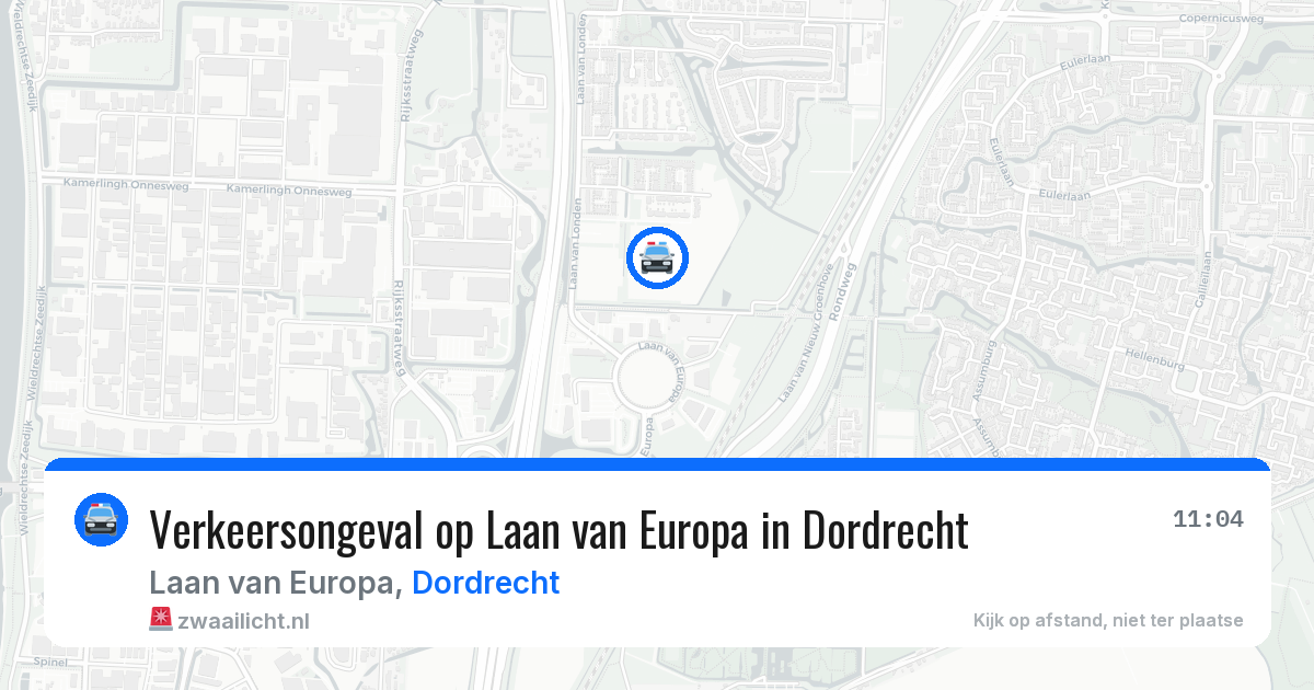 Verkeersongeval op Laan van Europa in Dordrecht — 23 mei 2026