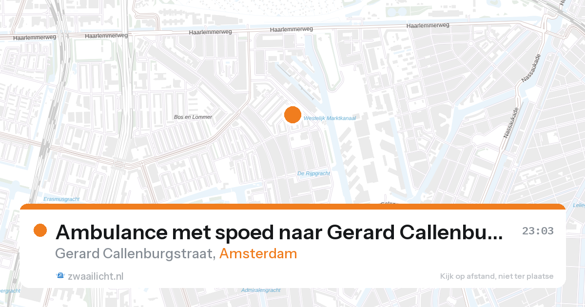 Ambulance met spoed naar Gerard Callenburgstraat in Amsterdam — 27 aug 2026