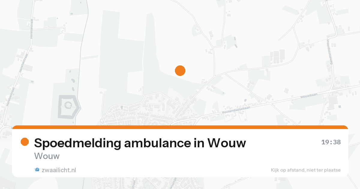 Spoedmelding ambulance in Wouw — 14 aug 2026