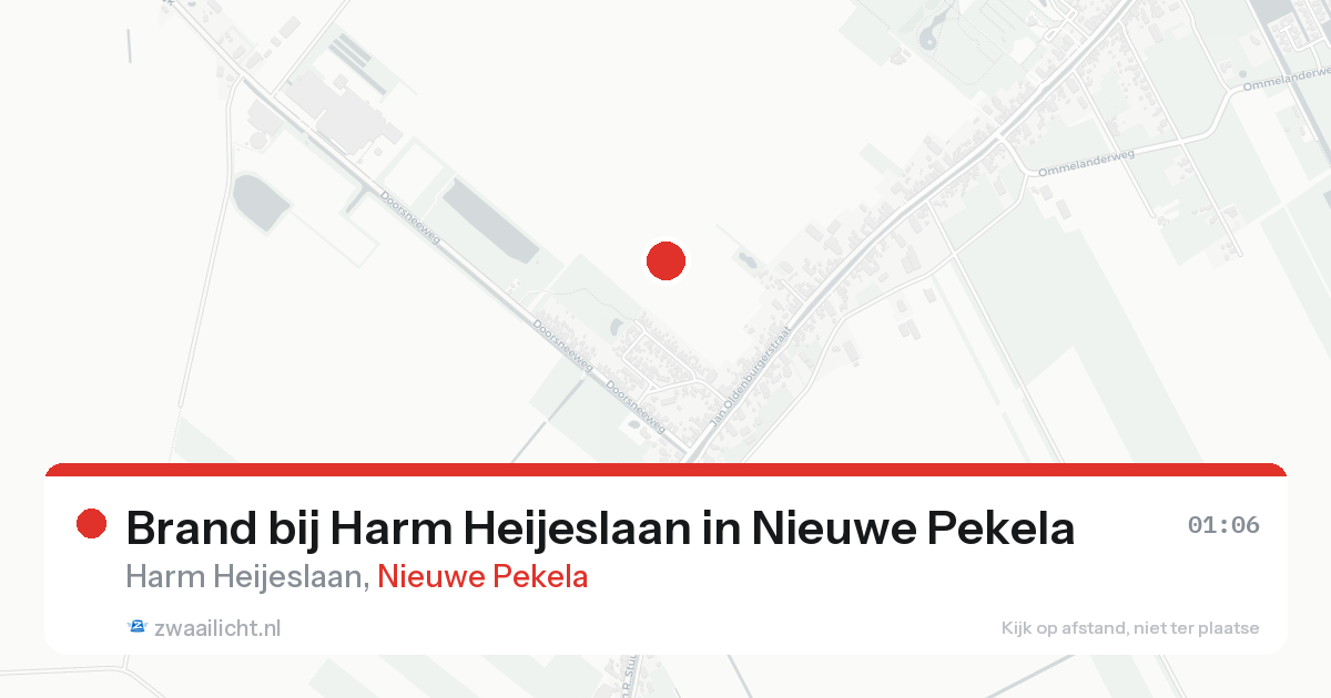 Brand bij Harm Heijeslaan in Nieuwe Pekela — 15 aug 2026