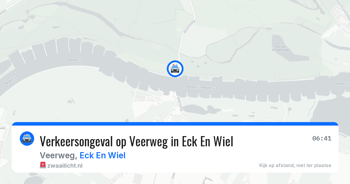 Verkeersongeval op Veerweg in Eck En Wiel — 18 feb 2026