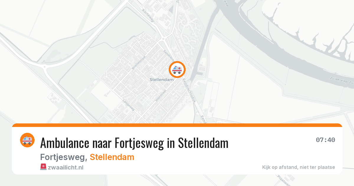Ambulance naar Fortjesweg in Stellendam — 23 apr 2026