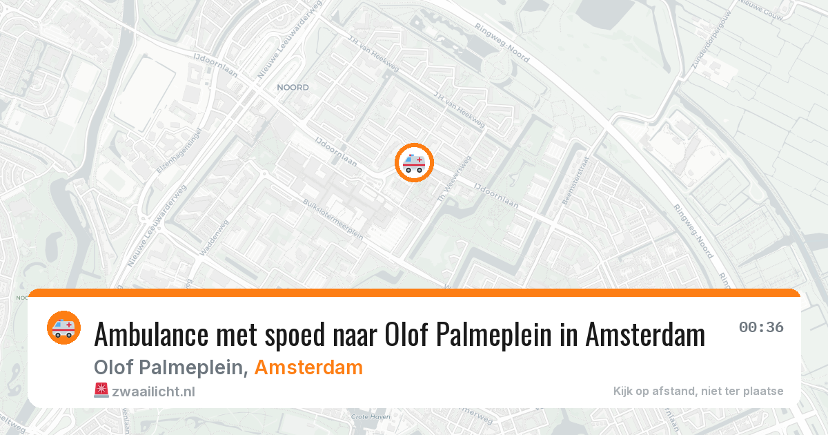 Ambulance met spoed naar Olof Palmeplein in Amsterdam — 10 mei 2026
