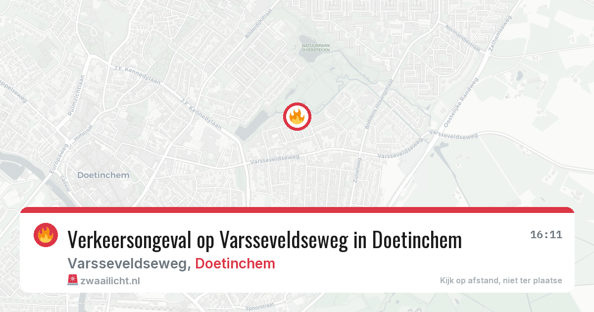 Verkeersongeval op Varsseveldseweg in Doetinchem — 13 mei 2026