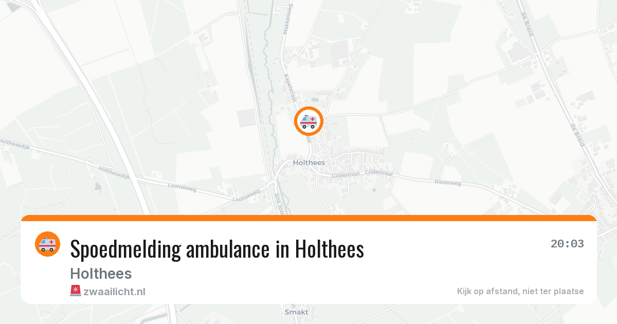 Spoedmelding ambulance in Holthees — 16 mei 2026