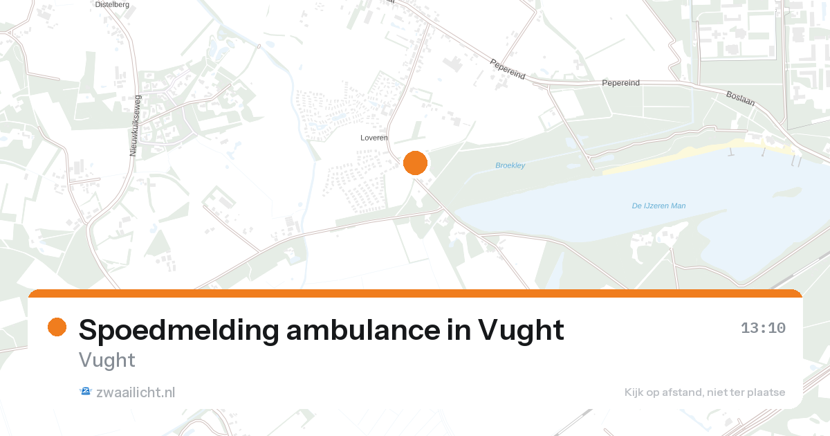 Spoedmelding ambulance in Vught — 22 jul 2026