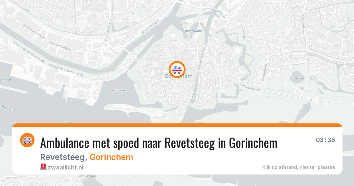 Ambulance met spoed naar Revetsteeg in Gorinchem — 22 mrt 2026