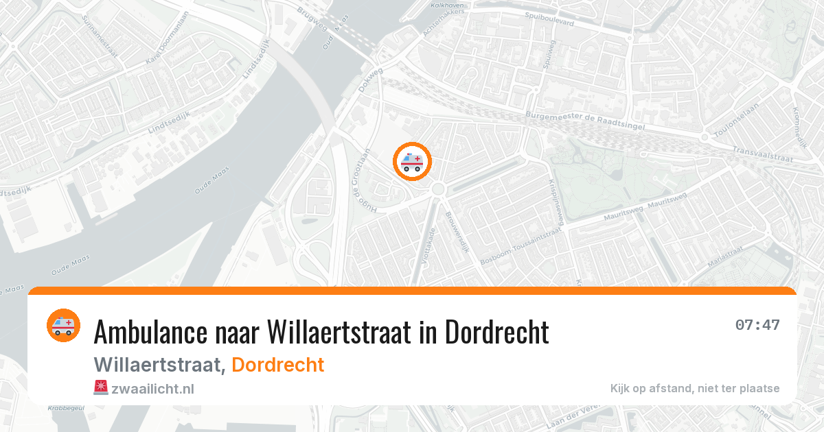 Ambulance naar Willaertstraat in Dordrecht — 8 mei 2026