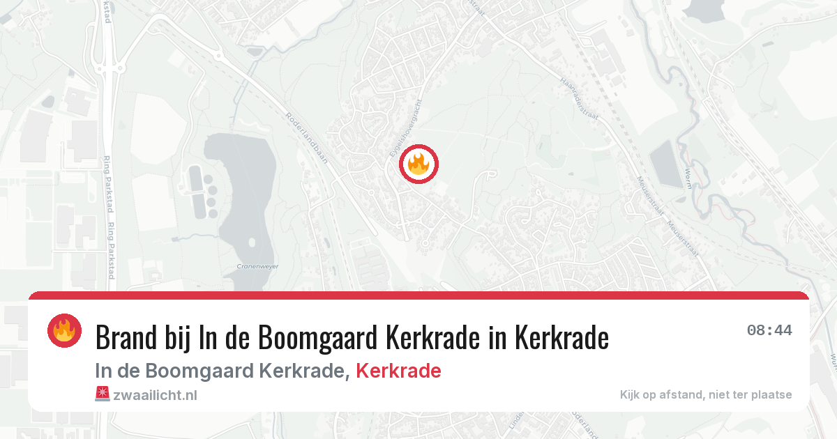 Brand bij In de Boomgaard Kerkrade in Kerkrade — 17 jul 2026