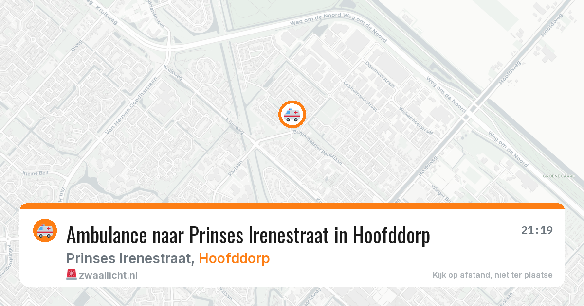 Ambulance naar Prinses Irenestraat in Hoofddorp — 12 feb 2026