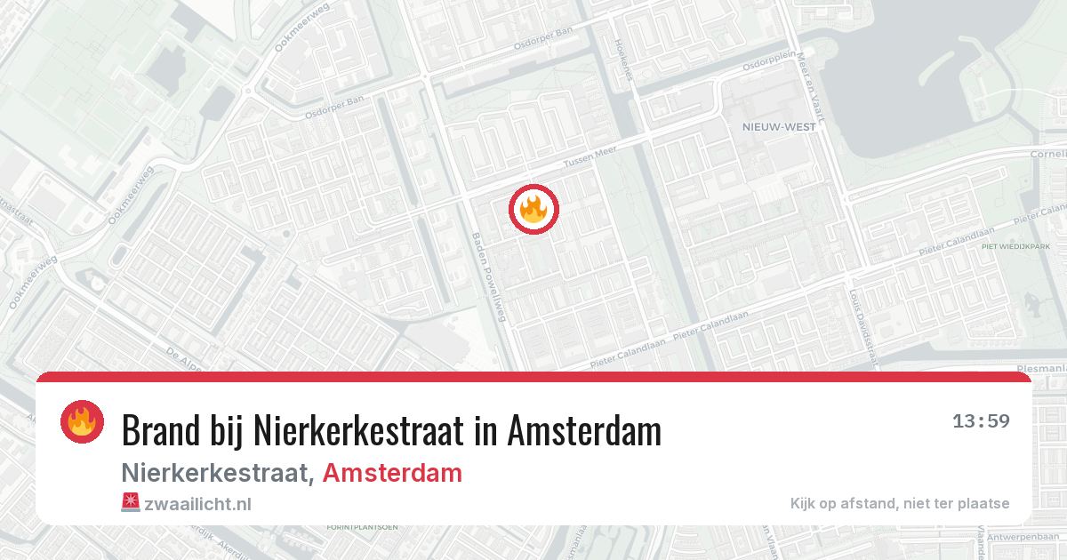 Brand bij Nierkerkestraat in Amsterdam — 28 jul 2026