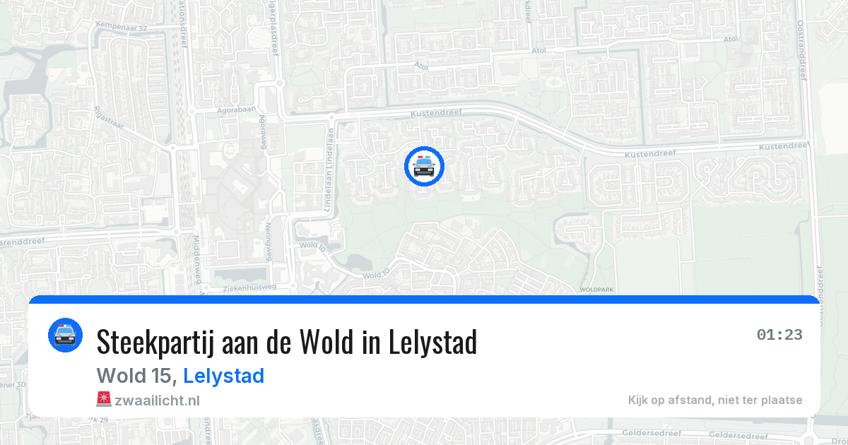 Steekpartij aan de Wold in Lelystad — 18 jul 2026