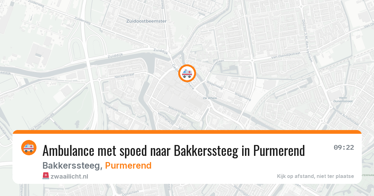 Ambulance met spoed naar Bakkerssteeg in Purmerend — 3 aug 2026