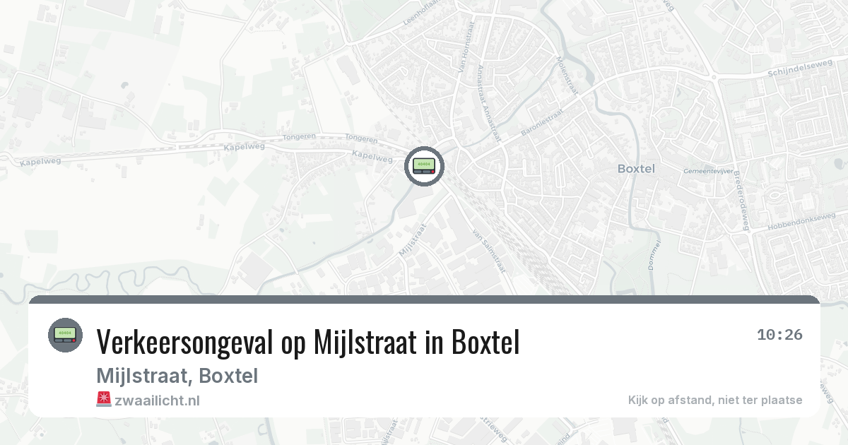 Verkeersongeval op Mijlstraat in Boxtel — 11 mrt 2026