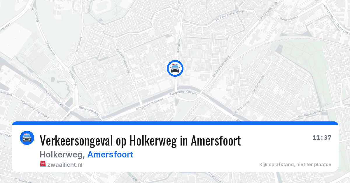 Verkeersongeval op Holkerweg in Amersfoort — 23 apr 2026