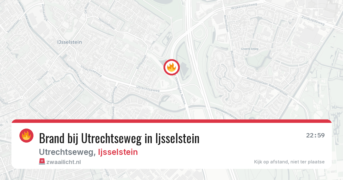 Brand bij Utrechtseweg in Ijsselstein — 19 jun 2026