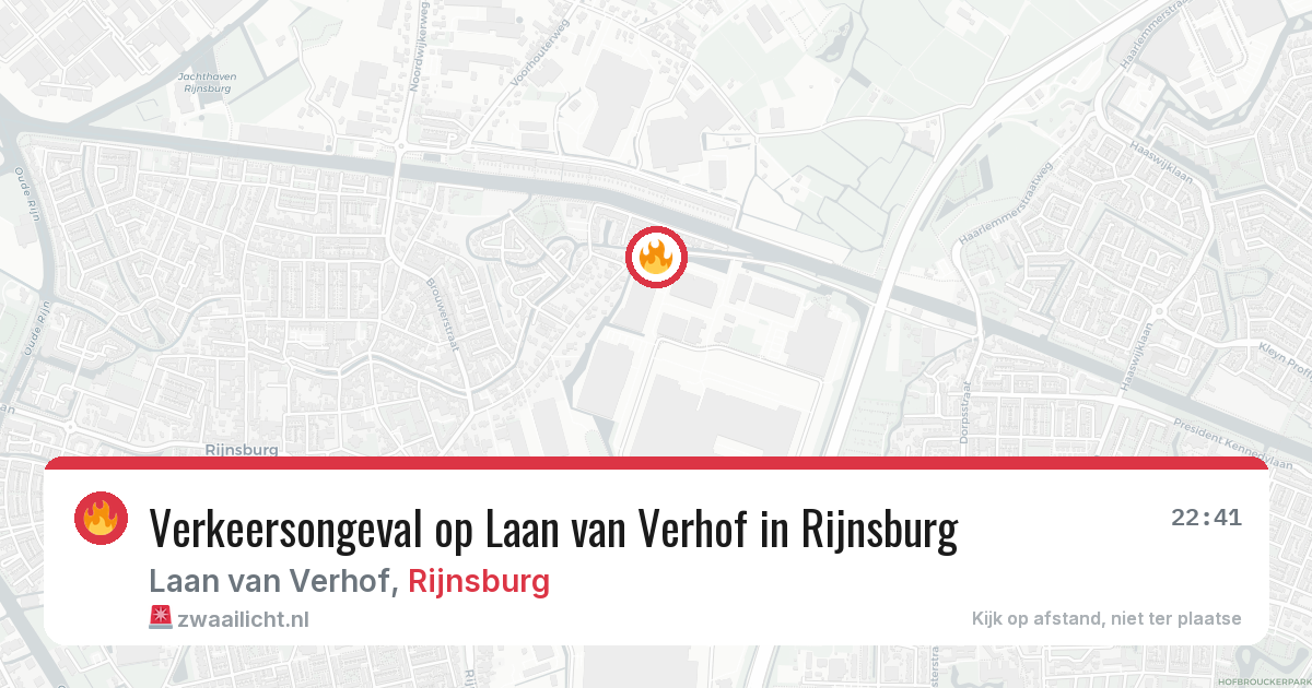 Verkeersongeval op Laan van Verhof in Rijnsburg — 1 apr 2026